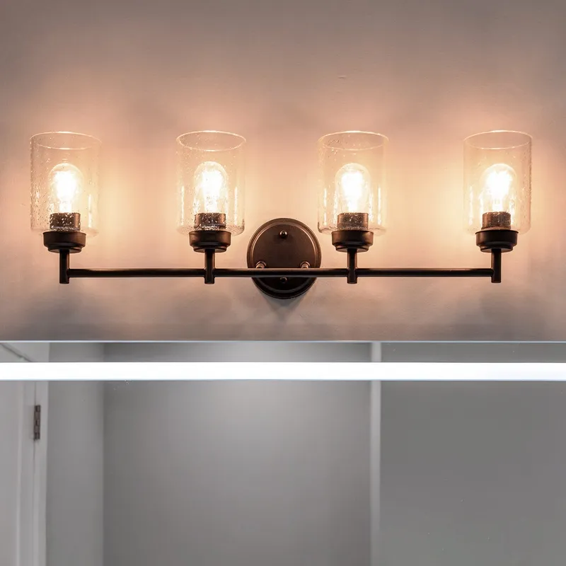 UKC20511 Industrial Indoor Bath Light, 9.25''H x 30''W x 6.5''Dep, Olde Bronze Finish, Ravencourt Collection — Urban Ambiance LED Linear Lights 75.0W 3000K