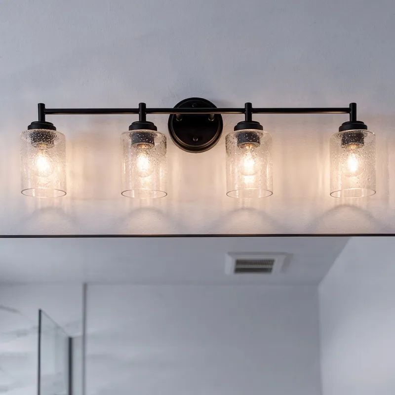 UKC20508 Industrial Indoor Bath Light, 9.25''H x 30''W x 6.5''Dep, Black Finish, Ravencourt Collection — Urban Ambiance LED Linear Lights 75.0W 3000K