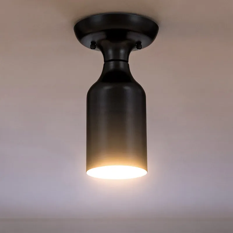 UKC20490 Minimalist Indoor Ceiling Light, 9''H x 5''W x 5''Dep, Black Finish, Kenridge Collection — Urban Ambiance LED Post Top Lights 60.0W 3000K
