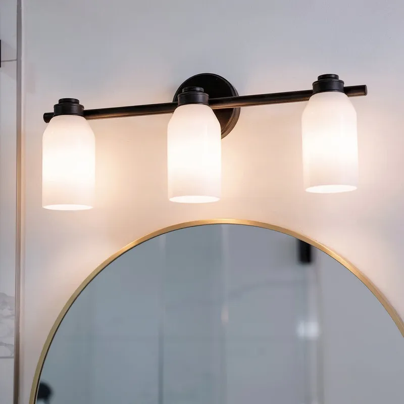 UKC20478 Modern Indoor Bath Light, 9''H x 24.25''W x 5.5''Dep, Black Finish, Inverly Collection — Urban Ambiance LED Linear Lights 75.0W 3000K