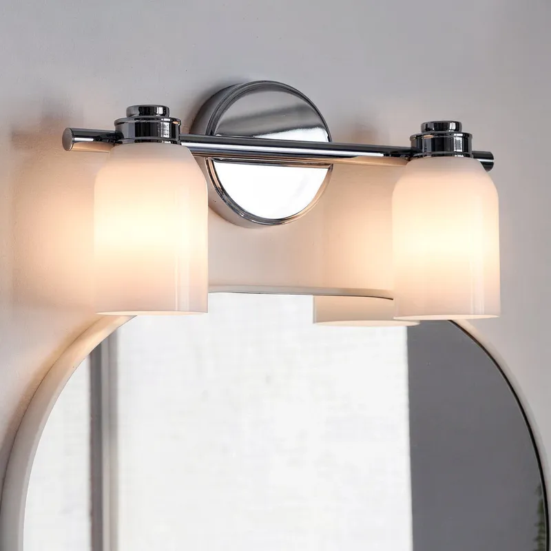 UKC20475 Modern Indoor Bath Light, 9''H x 15''W x 5.5''Dep, Chrome Finish, Inverly Collection — Urban Ambiance LED Linear Lights 75.0W 3000K