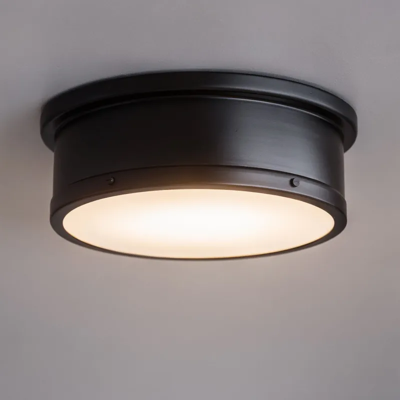 UKC20463 Modern Indoor Ceiling Light, 5.75''H x 18''W x 18''Dep, Black Finish, Harrington Collection — Urban Ambiance LED Post Top Lights 60.0W 3000K