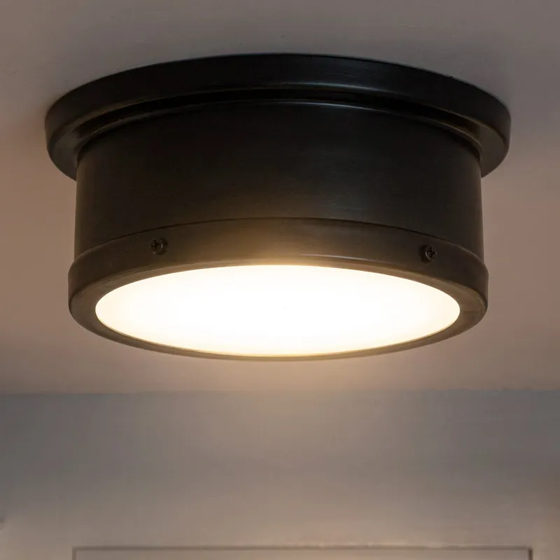 UKC20460 Modern Indoor Ceiling Light, 5.75''H x 14.25''W x 14.25''Dep, Black Finish, Harrington Collection — Urban Ambiance LED Post Top Lights 60.0W 3000K