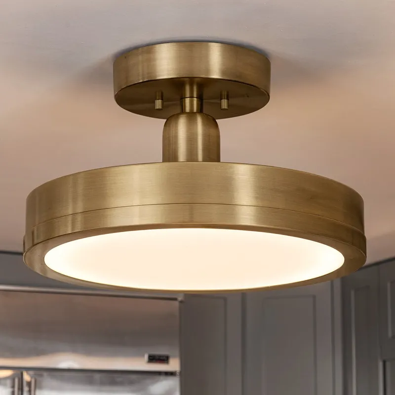 UKC20451 Modern Indoor Ceiling Light, 8''H x 14.25''W x 14.25''Dep, Champagne Bronze Finish, Granville Collection — Urban Ambiance LED Post Top Lights 48.0W 3000K