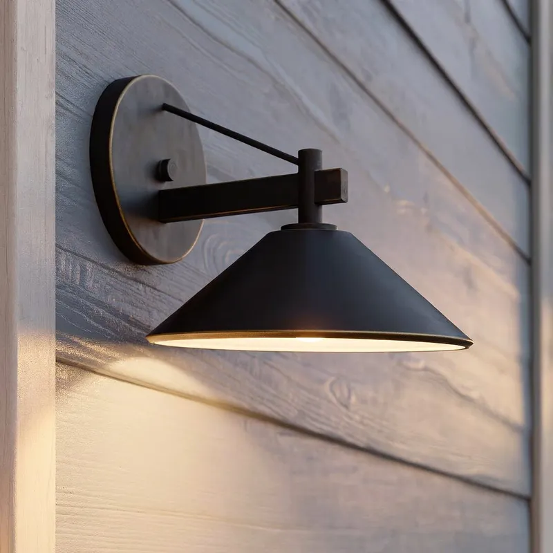 UKC10073 Industrial Outdoor Wall Sconce, 9.25''H x 10''W x 11.25''Dep, Olde Bronze Finish, Fairmont Collection — Urban Ambiance LED Wall Lights 40.0W 3000K