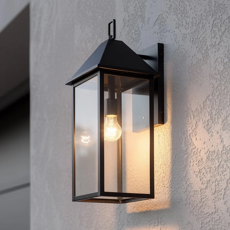 UKC10058 Farmhouse Outdoor Wall Sconce, 22''H x 9''W x 10''Dep, Black Finish, Colwyn Collection — Urban Ambiance LED Wall Lights 100.0W 3000K