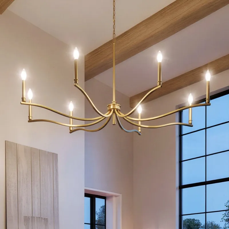UKC20397 Classic Indoor Chandelier, 25''H x 52''W x 52''Dep, Champagne Bronze Finish, Brentwick Collection — Urban Ambiance LED Landscape Lights 60.0W 3000K