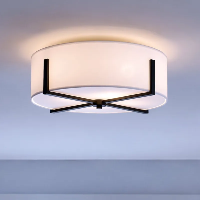 UKC20379 Transitional Indoor Ceiling Light, 8.25''H x 20''W x 20''Dep, Black Finish, Oakmont Collection — Urban Ambiance LED Post Top Lights 60.0W 3000K