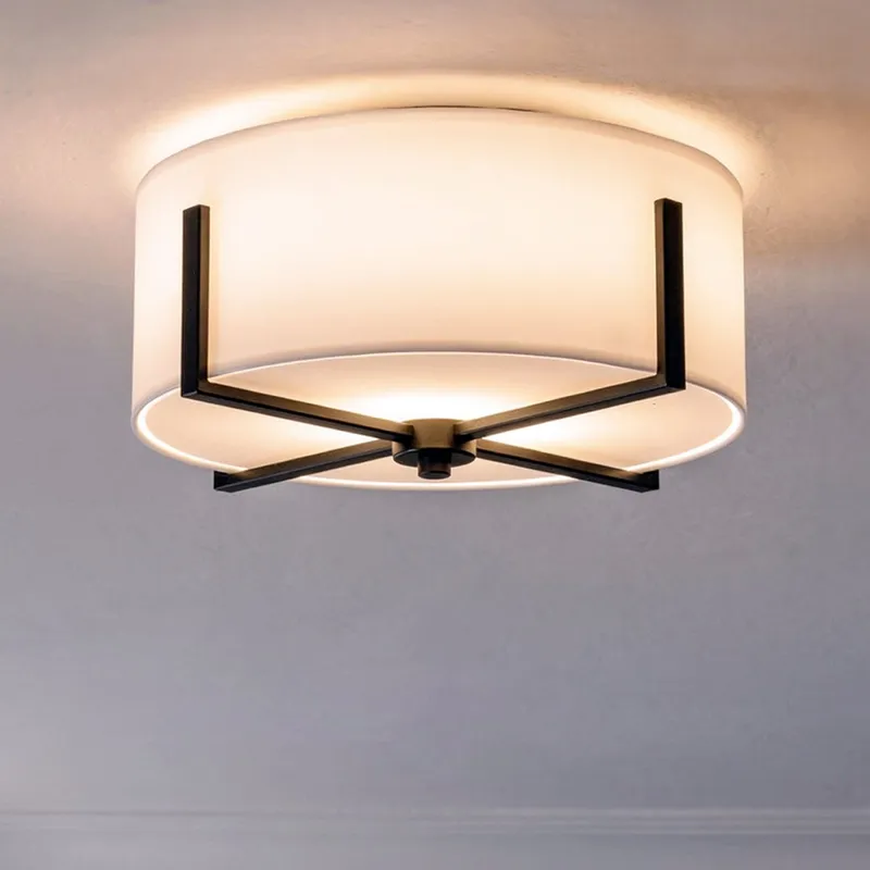 UKC20376 Transitional Indoor Ceiling Light, 7.75''H x 15.5''W x 15.5''Dep, Black Finish, Oakmont Collection — Urban Ambiance LED Post Top Lights 60.0W 3000K