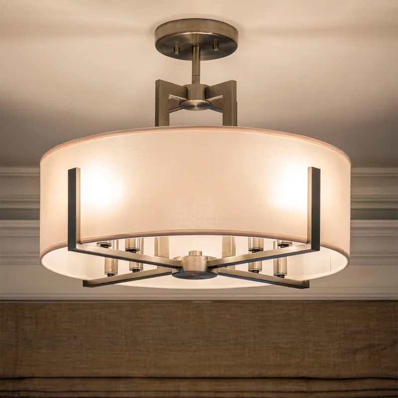UKC20374 Transitional Indoor Pendant, 14.5''H x 20''W x 20''Dep, Classic Pewter Finish, Oakmont Collection — Urban Ambiance LED Landscape Lights 25.0W 3000K