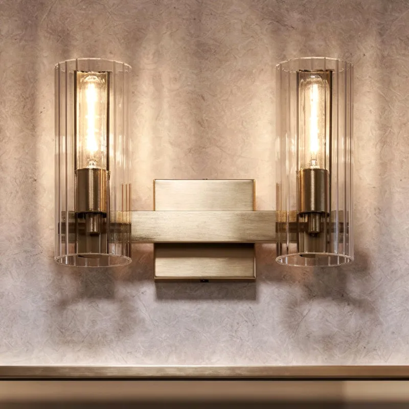 UKC20345 Contemporary Indoor Bath Light, 9.75''H x 13.75''W x 5''Dep, Champagne Bronze Finish, Rivendale Collection — Urban Ambiance LED Linear Lights 60.0W 3000K