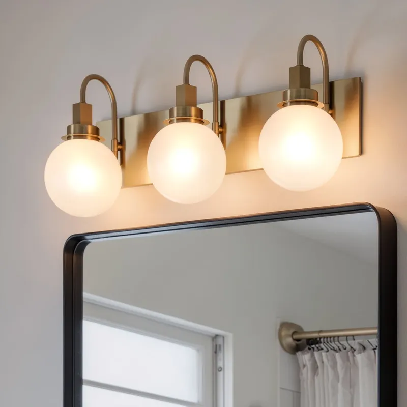 UKC20338 Art Deco Indoor Bath Light, 10.25''H x 22.75''W x 7.5''Dep, Champagne Bronze Finish, Stoneleigh Collection — Urban Ambiance LED Linear Lights 60.0W 3000K