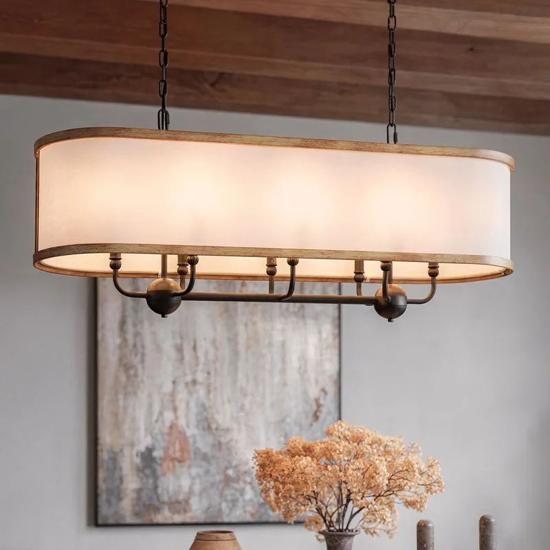 UKC20326 Transitional Indoor Chandelier, 16''H x 42.5''W x 13''Dep, Anvil Iron Finish, Evermont Collection — Urban Ambiance LED Landscape Lights 60.0W 3000K