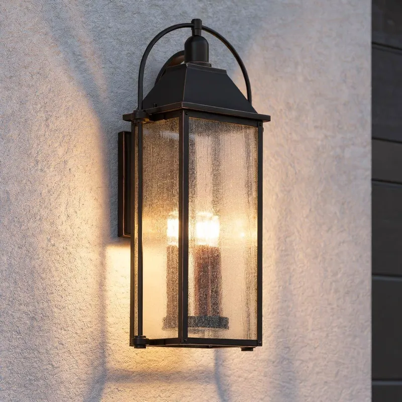 UKC10045 Craftsman Outdoor Wall Sconce, 28.75''H x 12.5''W x 9.25''Dep, Olde Bronze Finish, Halbrook Collection — Urban Ambiance LED Linear Lights 60.0W 3000K