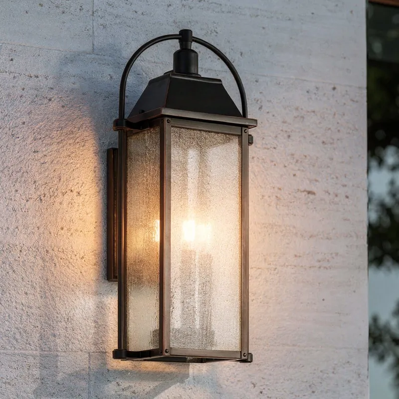 UKC10043 Craftsman Outdoor Wall Sconce, 23.25''H x 10.5''W x 8''Dep, Olde Bronze Finish, Halbrook Collection — Urban Ambiance LED Linear Lights 60.0W 3000K