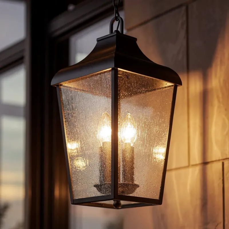 UKC10031 Rustic Outdoor Pendant, 19.75''H x 10''W x 10''Dep, Olde Bronze Finish, Norwyn Collection — Urban Ambiance LED Landscape Lights 60.0W 3000K