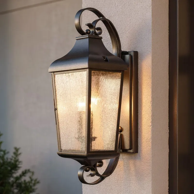 UKC10027 Rustic Outdoor Wall Sconce, 31''H x 12''W x 11.25''Dep, Olde Bronze Finish, Norwyn Collection — Urban Ambiance LED Linear Lights 60.0W 3000K