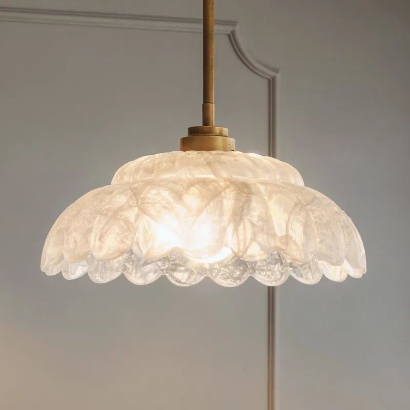 UQL22122 Art Deco Indoor Pendant, 7.5''H x 14''W x 14''Dep, Brushed Gold Finish, Larkham Collection — Urban Ambiance LED Landscape Lights 100.0W 3000K