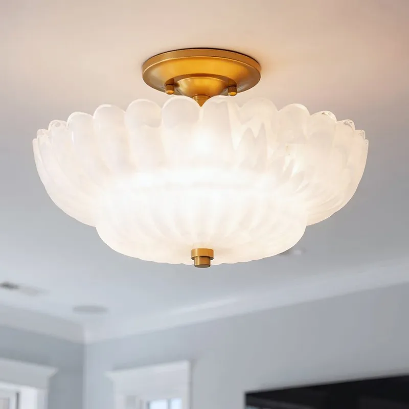 UQL22121 Art Deco Indoor Ceiling Light, 10.25''H x 15.5''W x 15.5''Dep, Brushed Gold Finish, Larkham Collection — Urban Ambiance LED Post Top Lights 15.0W 3000K
