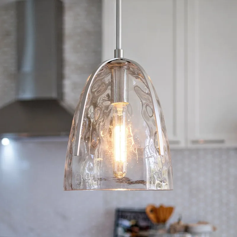 UQL22101 Modern Indoor Pendant, 13''H x 10''W x 10''Dep, Brushed Nickel Finish, Flinton Collection — Urban Ambiance LED Landscape Lights 100.0W 3000K