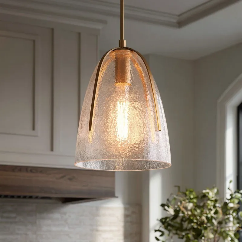 UQL22100 Modern Indoor Pendant, 13''H x 10''W x 10''Dep, Bronze Gold Finish, Flinton Collection — Urban Ambiance LED Landscape Lights 100.0W 3000K