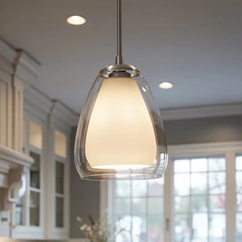 UQL22080 Minimalist Indoor Pendant, 11''H x 9''W x 9''Dep, Brushed Nickel Finish, Norbridge Collection — Urban Ambiance LED Landscape Lights 100.0W 3000K