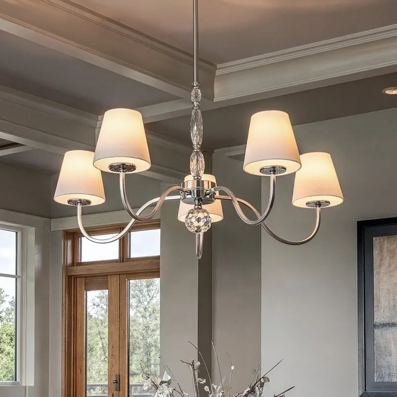 UQL22060 Transitional Indoor Chandelier, 19.75''H x 35''W x 35''Dep, Polished Chrome Finish, Yarwell Collection — Urban Ambiance LED Landscape Lights 100.0W 3000K