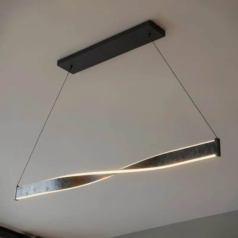UQL22000 Modern Indoor Chandelier, 2.75''H x 50''W x 4.25''Dep, Old Black Finish Finish, Kesterton Collection — Urban Ambiance LED Linear Lights 22.0W 3000K
