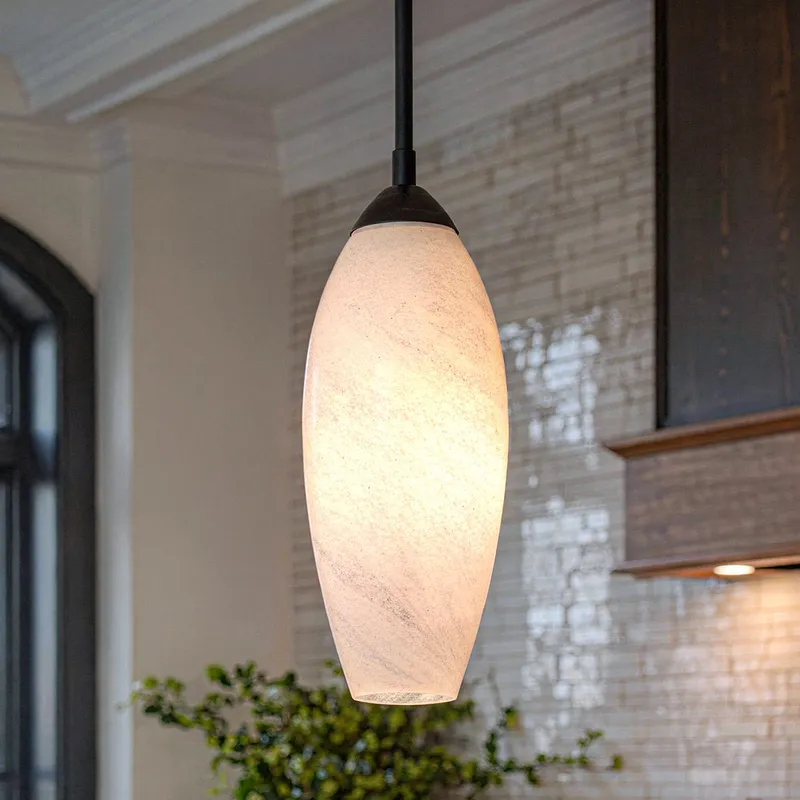 UQL6932 Contemporary Indoor Pendant, 13.75''H x 5''W x 5''Dep, Matte Black Finish, Starmere Collection — Urban Ambiance LED Landscape Lights 9.0W 3000K