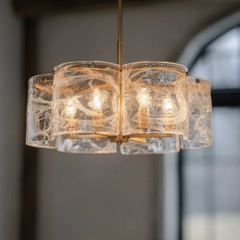 UQL6901 Glam Indoor Pendant, 15''H x 24''W x 24''Dep, Brushed Gold Finish, Mornley Collection — Urban Ambiance LED Landscape Lights 60.0W 3000K