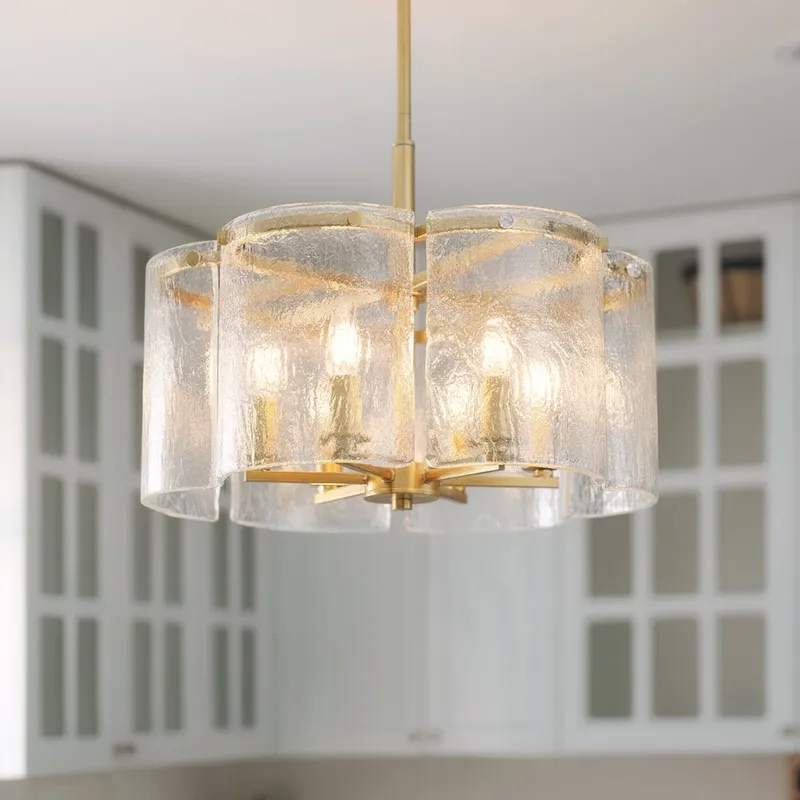 UQL6900 Glam Indoor Pendant, 14.25''H x 18''W x 18''Dep, Brushed Gold Finish, Mornley Collection — Urban Ambiance LED Landscape Lights 60.0W 3000K