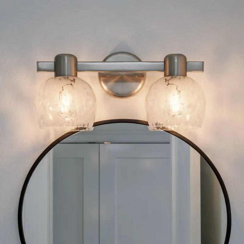 UQL6870 Contemporary Indoor Bath Light, 7.25''H x 16''W x 6.5''Dep, Brushed Nickel Finish, Yarcombe Collection — Urban Ambiance LED Linear Lights 100.0W 3000K