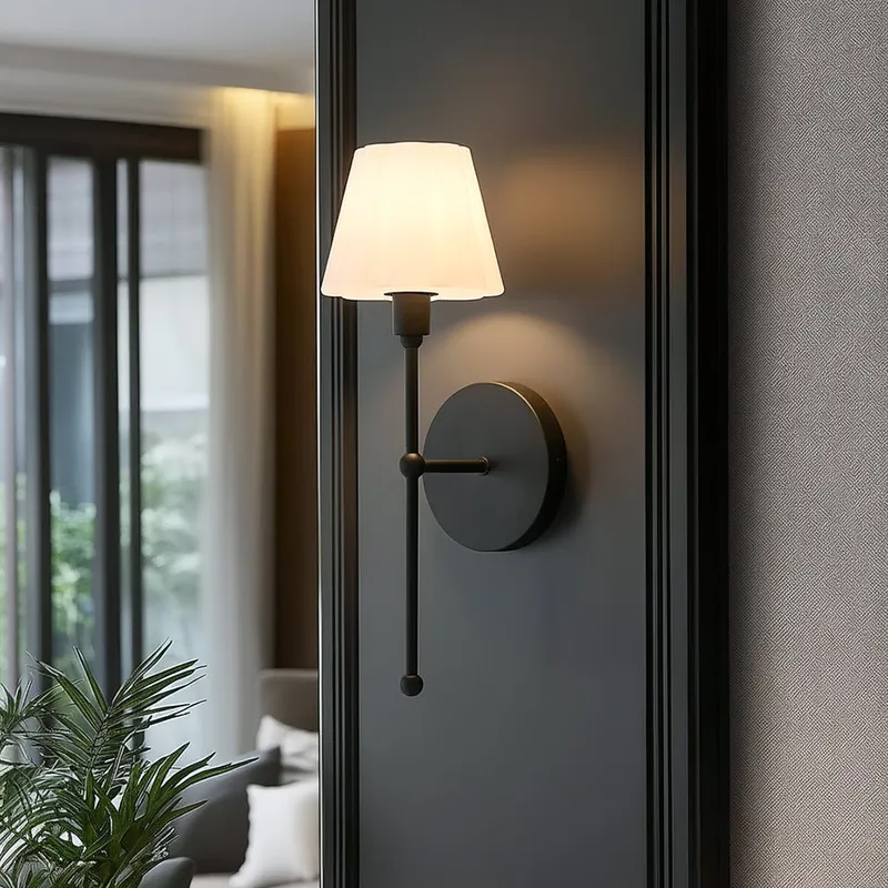 UQL6841 Classic Indoor Wall Sconce, 15.75''H x 5.25''W x 6.5''Dep, Matte Black Finish, Quenton Collection — Urban Ambiance LED Linear Lights 60.0W 3000K