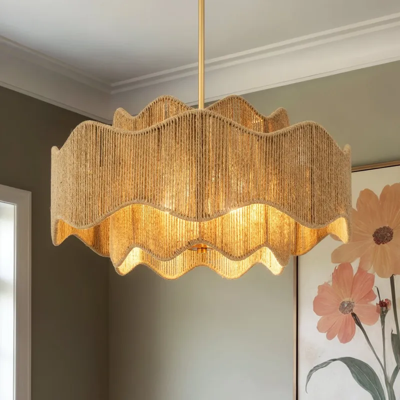 UQL6791 Bohemian Indoor Pendant, 13.75''H x 24.25''W x 24.25''Dep, Brushed Gold Finish, Jexford Collection — Urban Ambiance LED Landscape Lights 15.0W 3000K