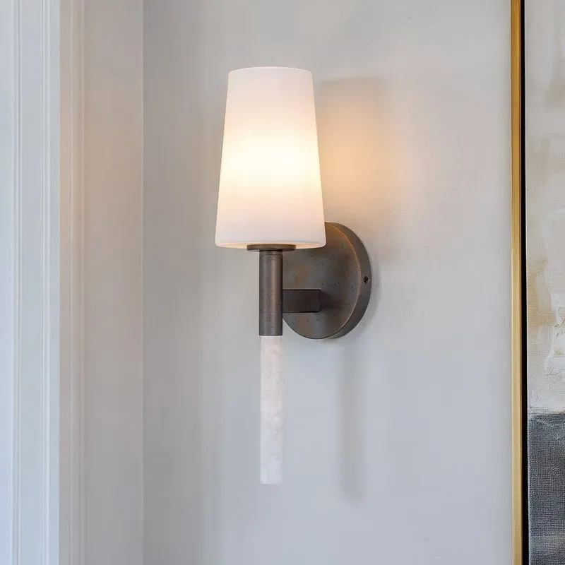 UQL6763 Transitional Indoor Wall Sconce, 17.25''H x 5''W x 6''Dep, Iron Gate Finish, Ellingford Collection — Urban Ambiance LED Wall Lights 15.0W 3000K