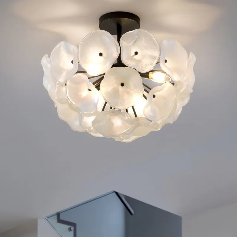 UQL6661 Glam Indoor Ceiling Light, 15''H x 18.75''W x 18.75''Dep, Matte Black Finish, Foxleigh Collection — Urban Ambiance LED Post Top Lights 15.0W 3000K