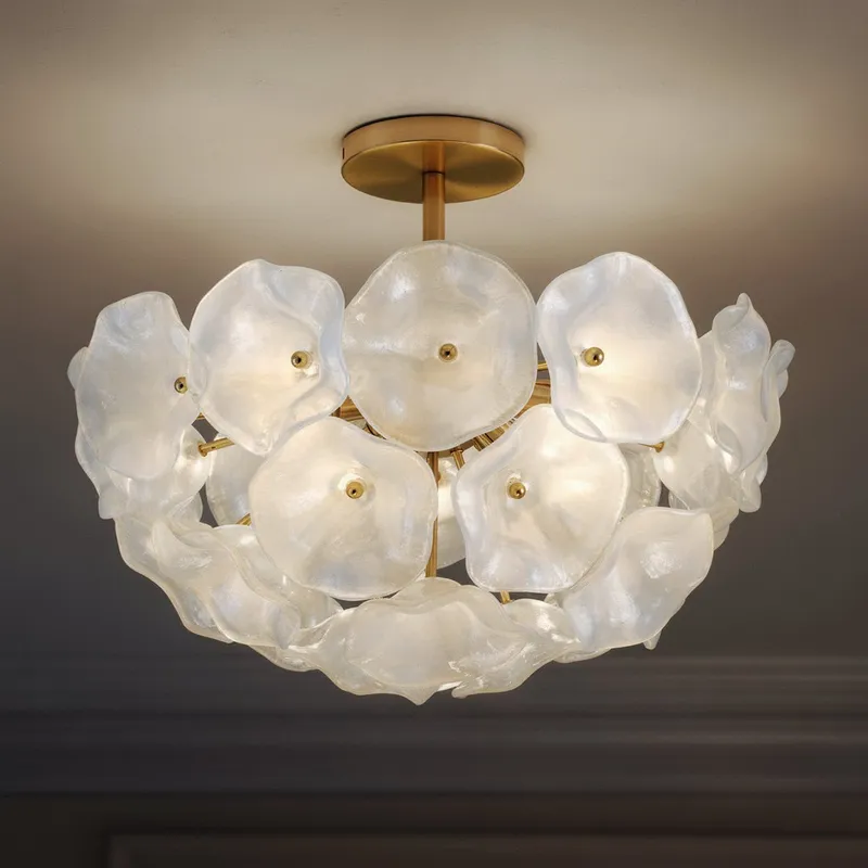 UQL6660 Glam Indoor Ceiling Light, 15''H x 18.75''W x 18.75''Dep, Brushed Gold Finish, Foxleigh Collection — Urban Ambiance LED Post Top Lights 15.0W 3000K