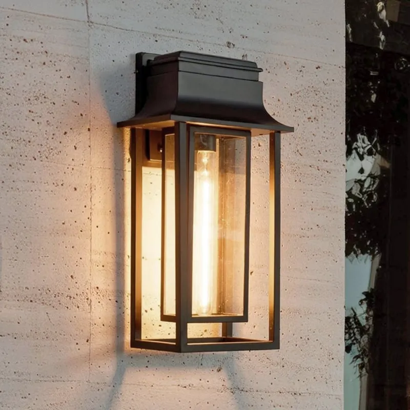UQL10271 Minimalist Outdoor Wall Sconce, 20.25''H x 10.5''W x 8.25''Dep, Matte Black Finish, Elderton Collection — Urban Ambiance LED Wall Lights 60.0W 3000K