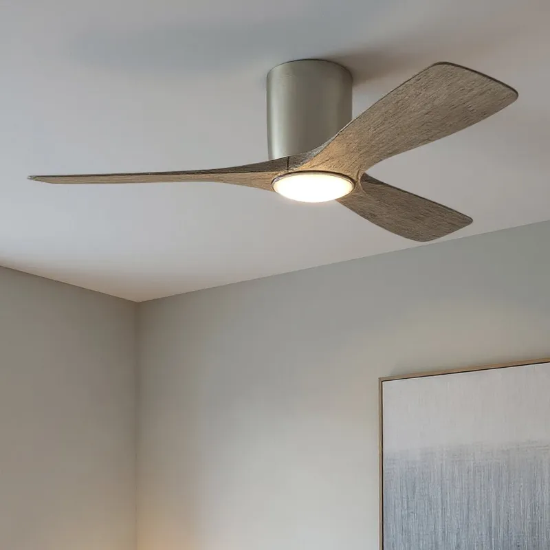 UKC90041 Contemporary Indoor Ceiling Fan, 10.5''H x 48''W x 48''Dep, Brushed Nickel Finish, Isalyn Collection — Urban Ambiance LED Post Top Lights 17.0W 3000K
