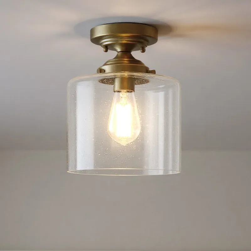 UKC20238 New Traditional Indoor Ceiling Light, 10.75''H x 8.5''W x 8.5''Dep, Natural Brass Finish, Ravencourt Collection — Urban Ambiance LED Post Top Lights 75.0W 3000K