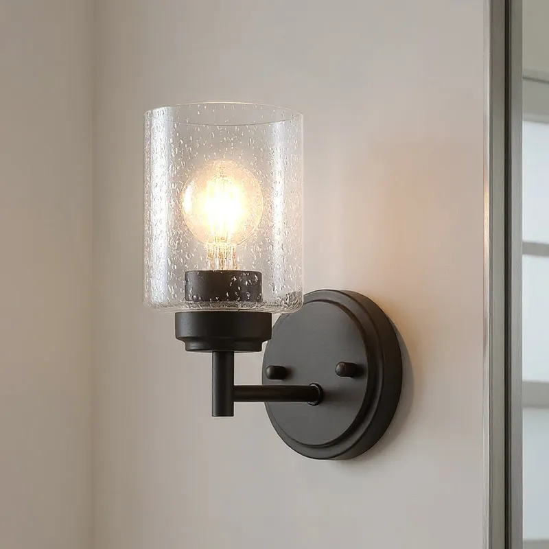 UKC20221 New Traditional Indoor Bath Light, 9.25''H x 4.75''W x 6.5''Dep, Olde Bronze Finish, Ravencourt Collection — Urban Ambiance LED Smart & Connected Lighting 75.0W 3000K