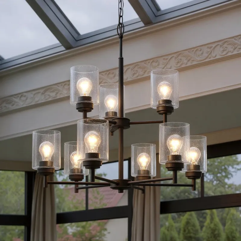 UKC20215 New Traditional Indoor Chandelier, 27''H x 27''W x 27''Dep, Olde Bronze Finish, Ravencourt Collection — Urban Ambiance LED Landscape Lights 75.0W 3000K