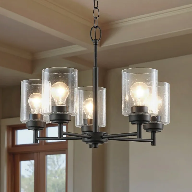 UKC20213 New Traditional Indoor Chandelier, 16.1''H x 19.75''W x 19.75''Dep, Olde Bronze Finish, Ravencourt Collection — Urban Ambiance LED Landscape Lights 75.0W 3000K