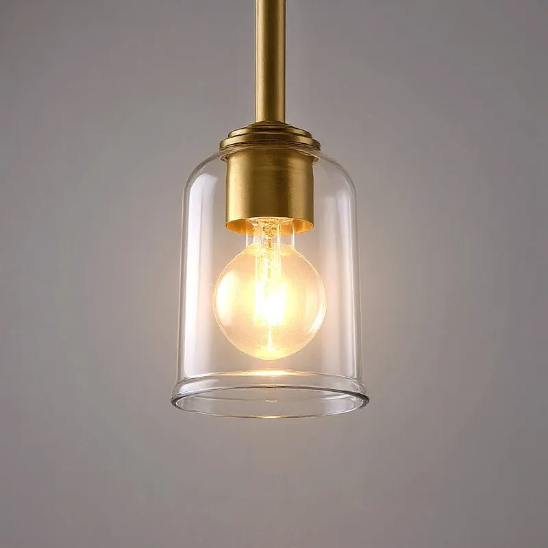 UKC20207 New Traditional Indoor Pendant, 11.25''H x 4.5''W x 4.5''Dep, Natural Brass Finish, Corvelle Collection — Urban Ambiance LED Landscape Lights 100.0W 3000K