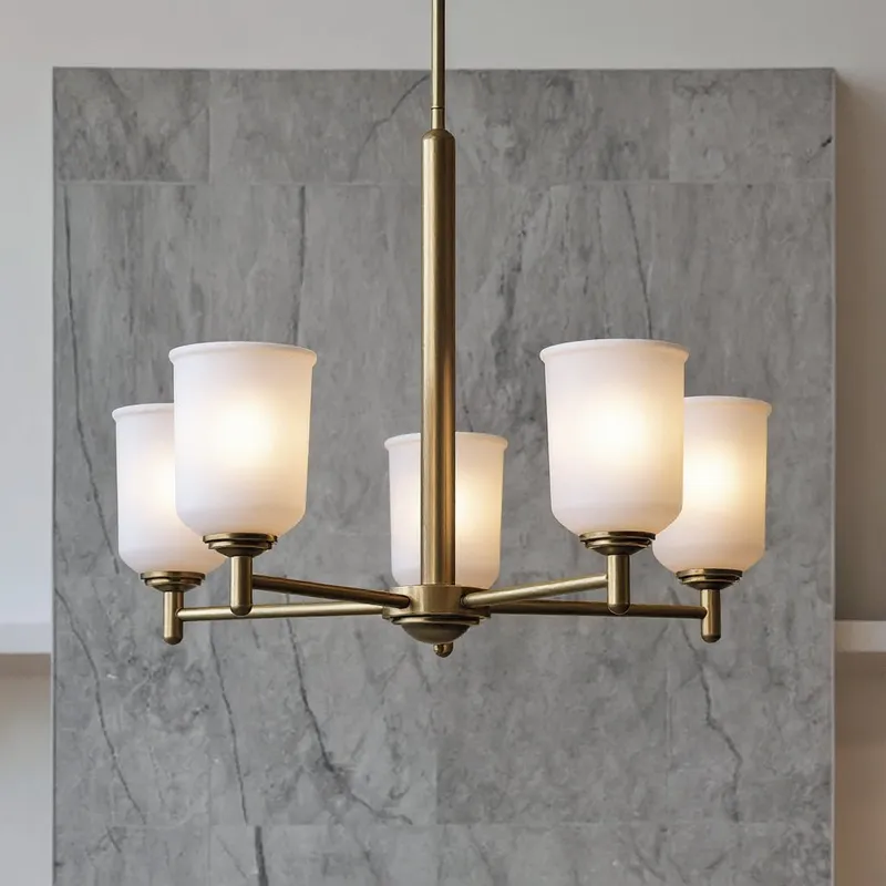 UKC20190 New Traditional Indoor Chandelier, 15.25''H x 23.75''W x 23.75''Dep, Natural Brass Finish, Corvelle Collection — Urban Ambiance LED Landscape Lights 100.0W 3000K