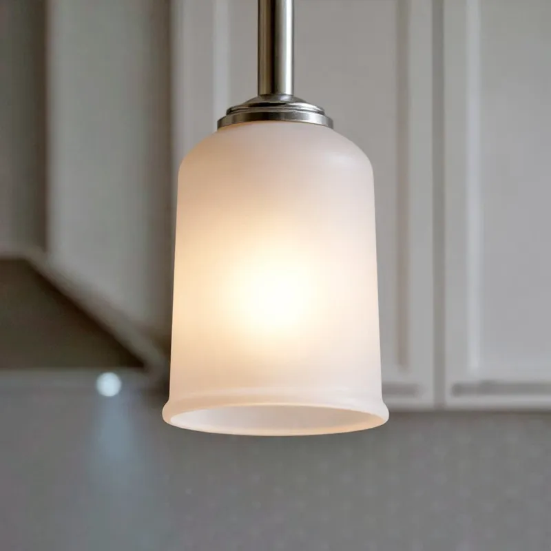 UKC20166 New Traditional Indoor Pendant, 11.25''H x 4.5''W x 4.5''Dep, Brushed Nickel Finish, Corvelle Collection — Urban Ambiance LED Landscape Lights 100.0W 3000K