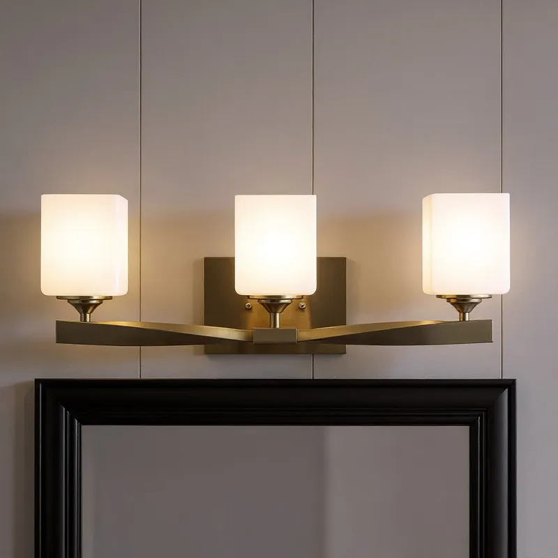 UKC20158 Cosmopolitan Indoor Bath Light, 8.25''H x 23''W x 6''Dep, Champagne Bronze Finish, Elyndor Collection — Urban Ambiance LED Linear Lights 75.0W 3000K