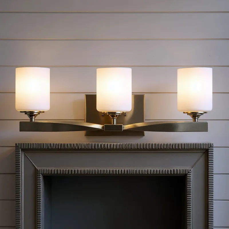 UKC20155 Cosmopolitan Indoor Bath Light, 8.25''H x 23''W x 6''Dep, Brushed Nickel Finish, Elyndor Collection — Urban Ambiance LED Linear Lights 75.0W 3000K