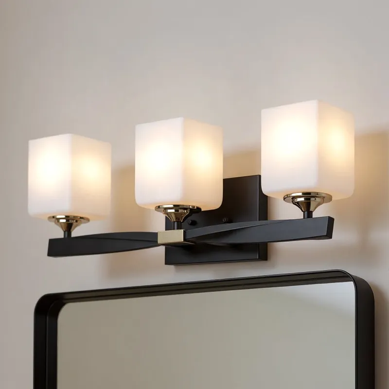 UKC20154 Cosmopolitan Indoor Bath Light, 8''H x 22.75''W x 6''Dep, Black Finish, Elyndor Collection — Urban Ambiance LED Linear Lights 75.0W 3000K