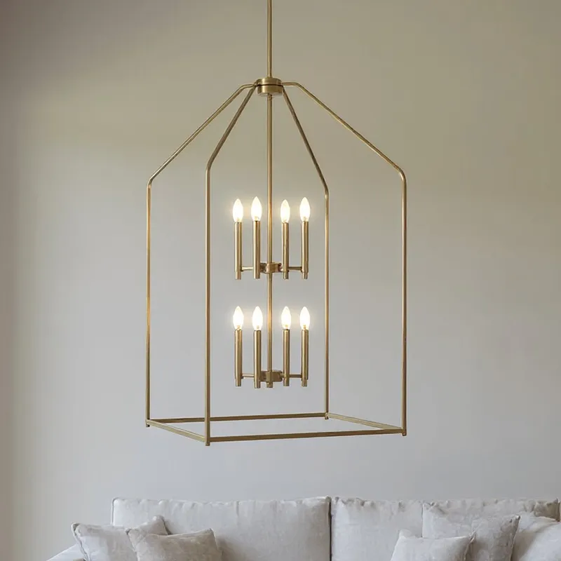 UKC20148 Transitional Indoor Chandelier, 43''H x 24.25''W x 24.25''Dep, Champagne Bronze Finish, Lusarre Collection — Urban Ambiance LED Landscape Lights 60.0W 3000K